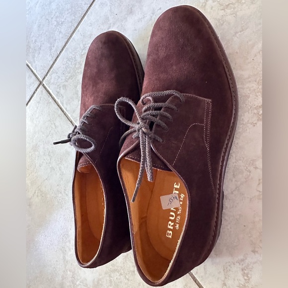 Brunate Mens Brown Suede Oxford Made in Italy - Picture 6 of 7
